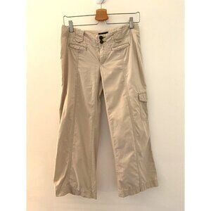 EDDIE Bauer Vashon Fit Size 2 Beige Capris Hiking Outdoor 5 Pockets